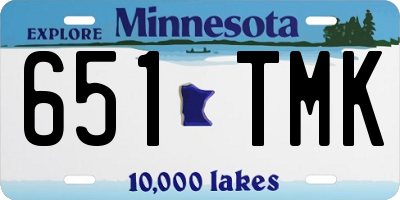 MN license plate 651TMK