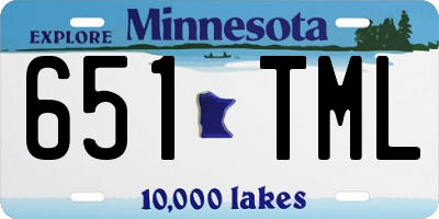 MN license plate 651TML