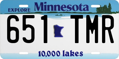 MN license plate 651TMR