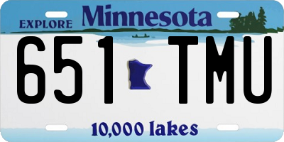 MN license plate 651TMU