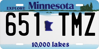 MN license plate 651TMZ