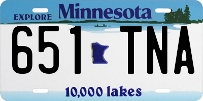 MN license plate 651TNA