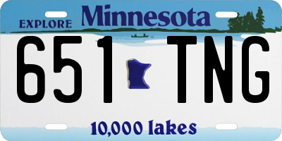 MN license plate 651TNG