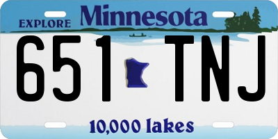 MN license plate 651TNJ