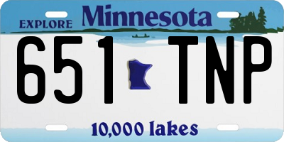 MN license plate 651TNP
