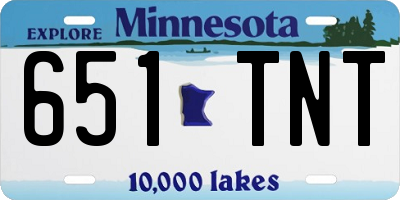MN license plate 651TNT