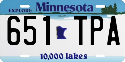 MN license plate 651TPA