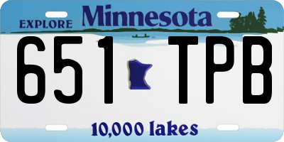 MN license plate 651TPB