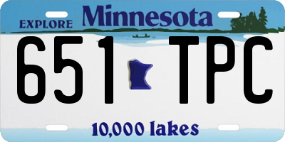 MN license plate 651TPC