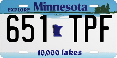 MN license plate 651TPF