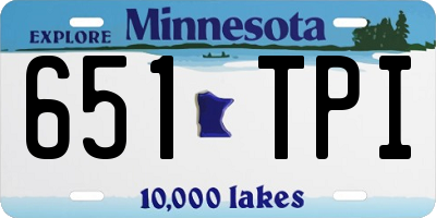 MN license plate 651TPI