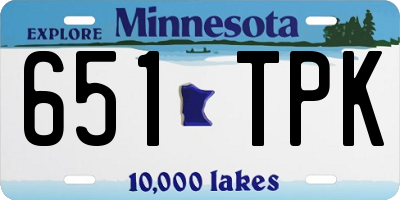 MN license plate 651TPK