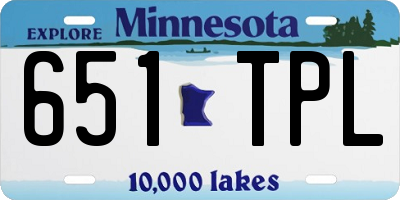 MN license plate 651TPL