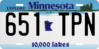 MN license plate 651TPN
