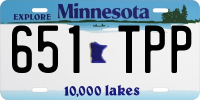 MN license plate 651TPP