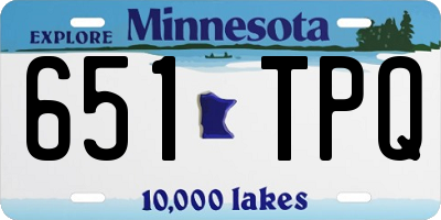 MN license plate 651TPQ