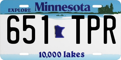 MN license plate 651TPR