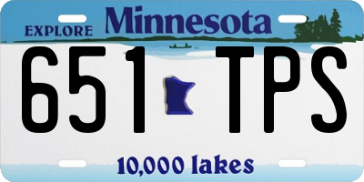 MN license plate 651TPS