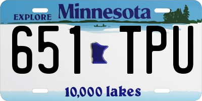 MN license plate 651TPU