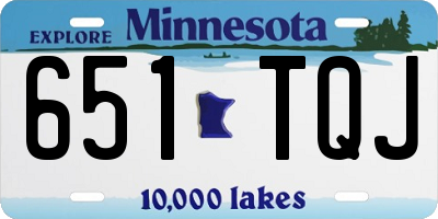 MN license plate 651TQJ
