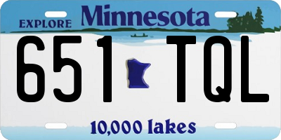 MN license plate 651TQL