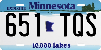 MN license plate 651TQS