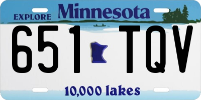 MN license plate 651TQV