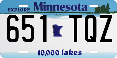 MN license plate 651TQZ