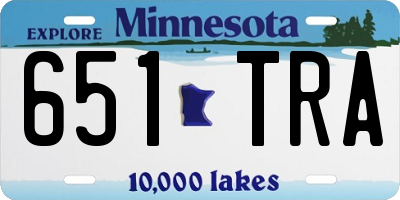 MN license plate 651TRA