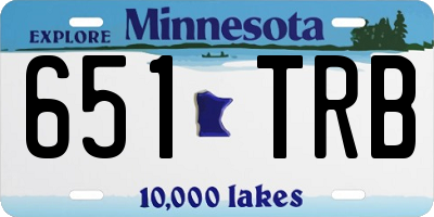 MN license plate 651TRB