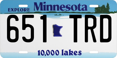 MN license plate 651TRD