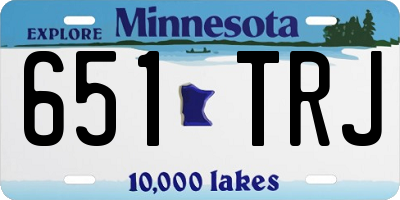 MN license plate 651TRJ