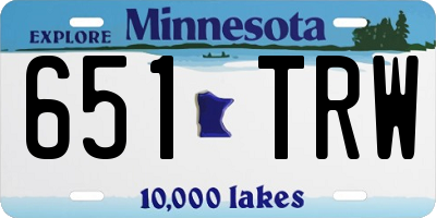 MN license plate 651TRW