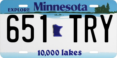MN license plate 651TRY