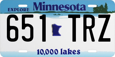 MN license plate 651TRZ
