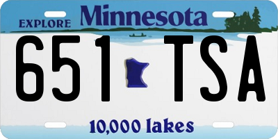 MN license plate 651TSA