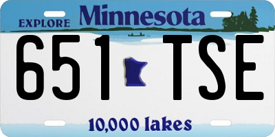 MN license plate 651TSE