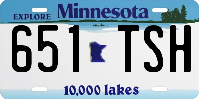 MN license plate 651TSH