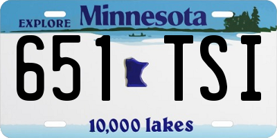 MN license plate 651TSI