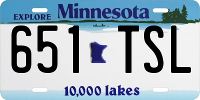 MN license plate 651TSL