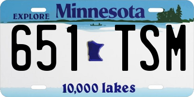MN license plate 651TSM