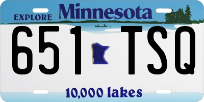 MN license plate 651TSQ