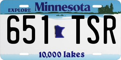 MN license plate 651TSR