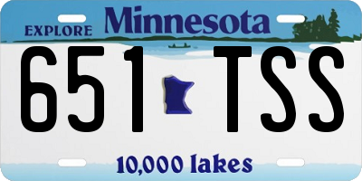 MN license plate 651TSS
