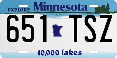 MN license plate 651TSZ