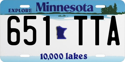MN license plate 651TTA