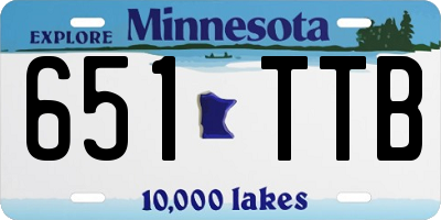 MN license plate 651TTB