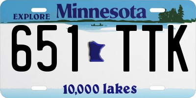 MN license plate 651TTK