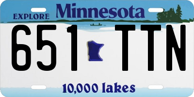 MN license plate 651TTN