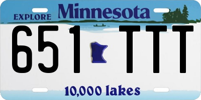 MN license plate 651TTT